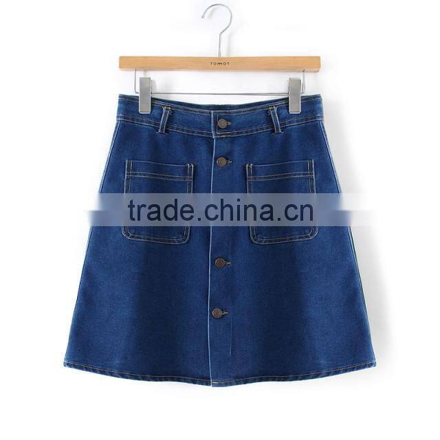 2016 Latest Fashion OEM women demin jeans skirt for ladies wholesale