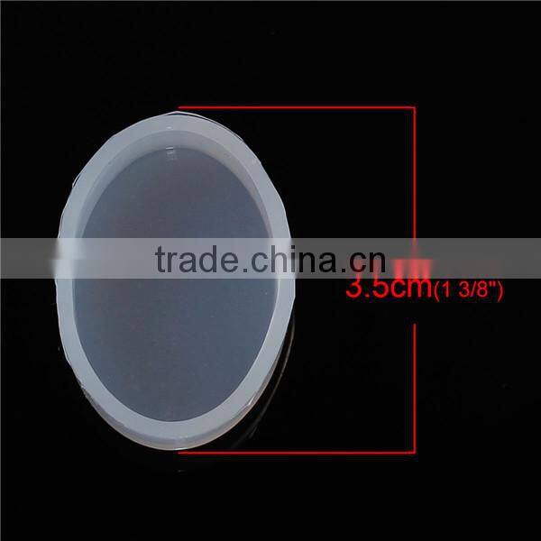 Silicone DIY Tools Resin Mold Oval White 35mm x 25mm