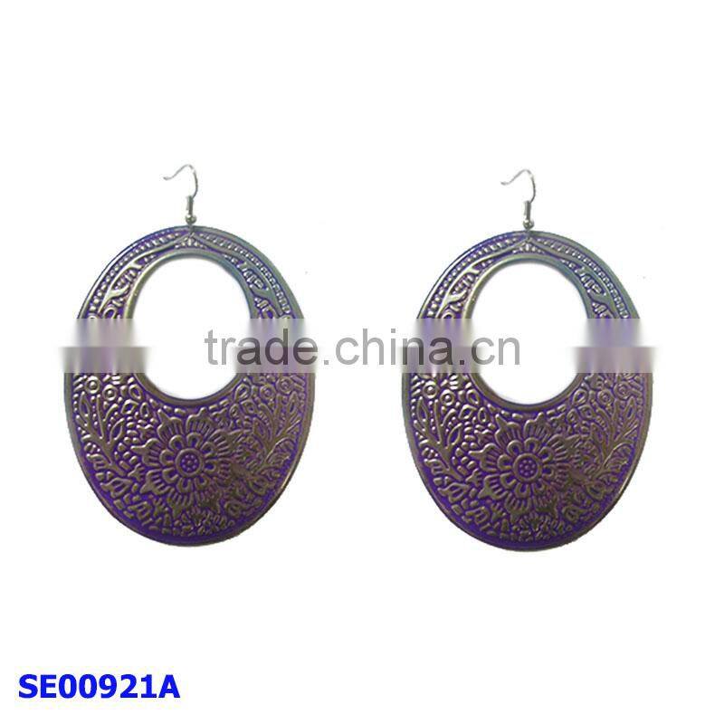 iron purple earring costume jewelry ear drop
