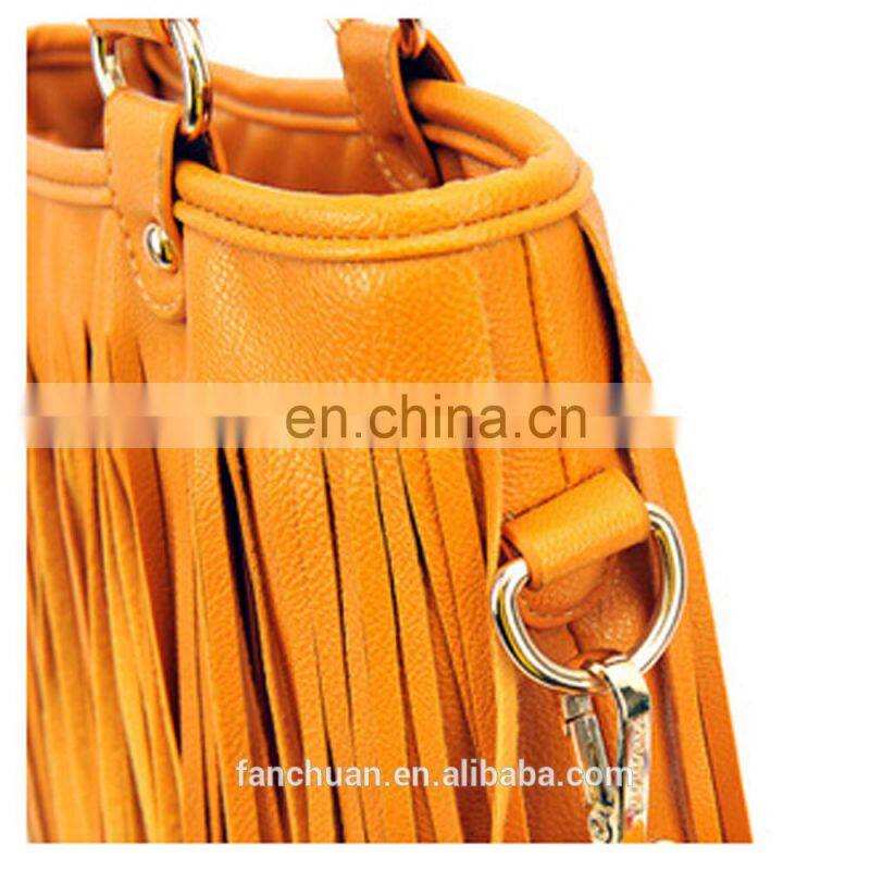 2015 Europe Trendy Tassel PU Leather Messenger Bag