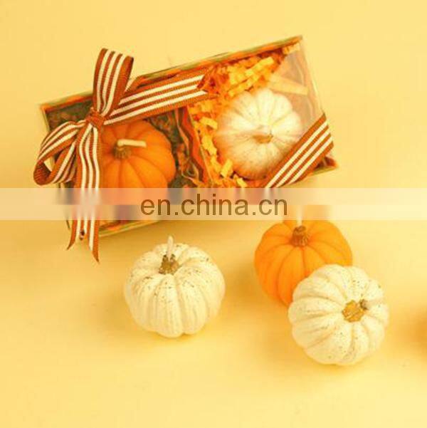 Halloween Pumpkin Fruit Candle Table Decor Quirky Food Vegetables Candle