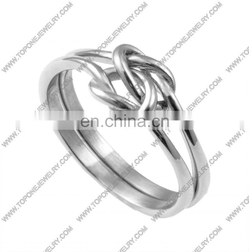 Fashion stainless steel celtic knot wedding engagement rings