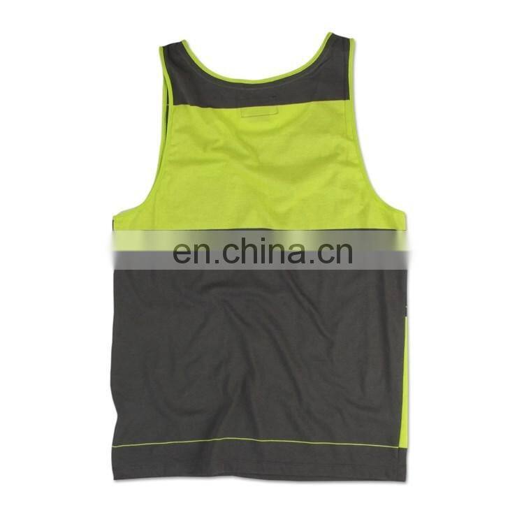 the latest design men fitness vest plain cheap design pocket tank tops for men