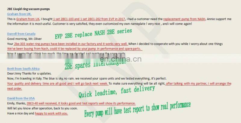 china cheapest similar to nash 2be3-67 liquid ring vacuum pump for transformer sold to Morocco
