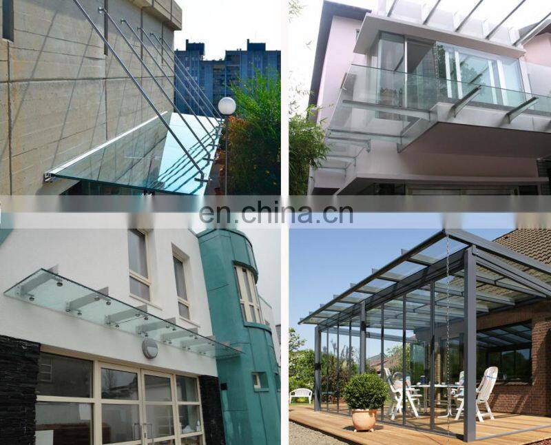 Rocky Glass Door Canopy With Stainless Steel Bracket