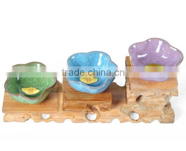 Ice Cracks Gongfu Teacup,heart shape tea bowl 30ml