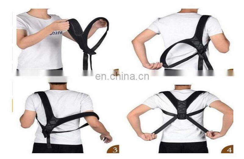 Comfortable Leather Pad Adjustable Back Support Posture Corrector