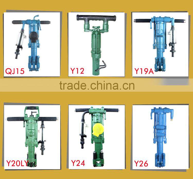 Y6 hand held penumatic rock drill mining machine