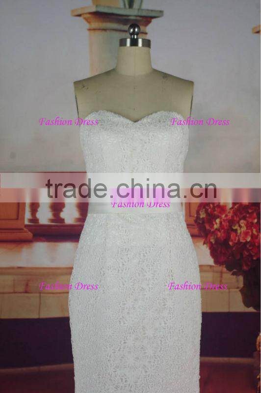 Beautiful Elegant New Lace Sweetheart Neckline Real Picture Wedding Dress Lace