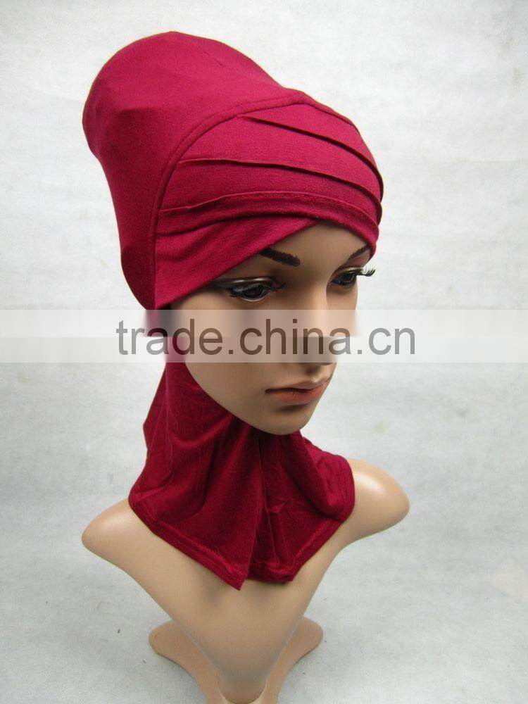 U103 NEW 2014 neck cover cotton ruffle ninja,muslim underscarf