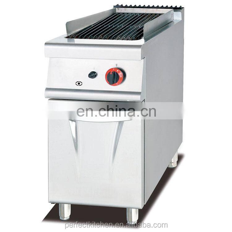 High Quality Industrial Stainless Steel gas lava stone grill with Cabinet
