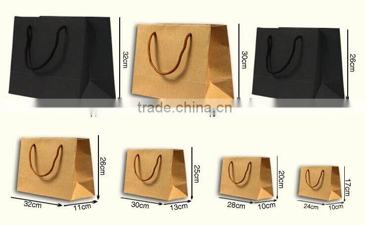 Customize Logo Black & White Printing Paper Bag With Handle
