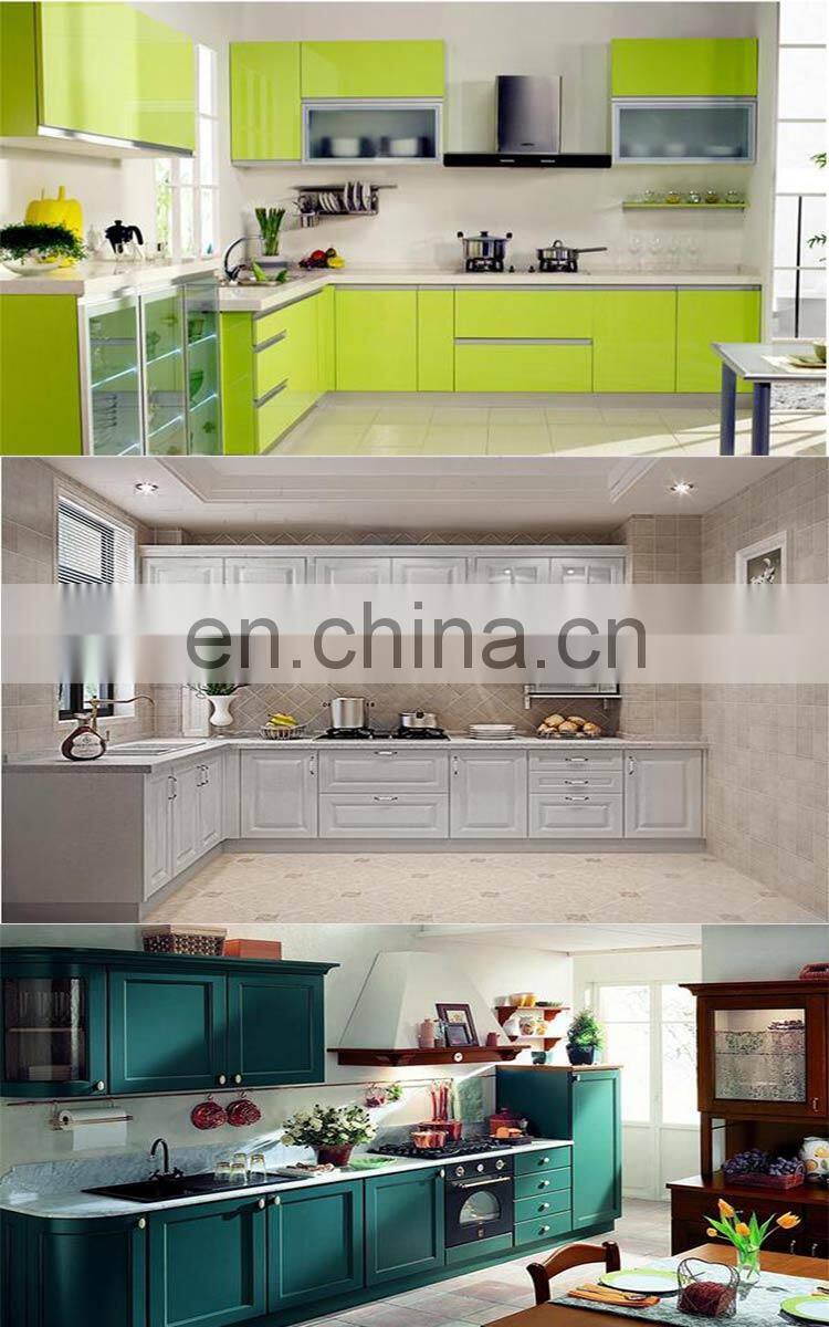 Acrylic Malaysia self assemble curved design kitchen cabinets
