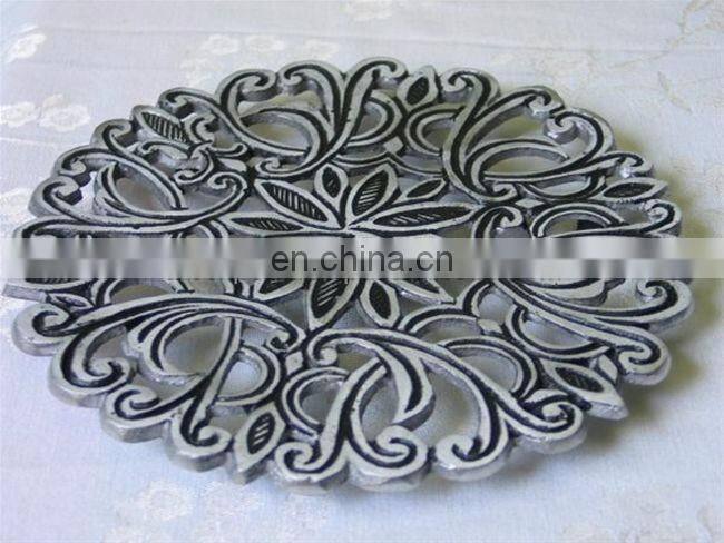 square shape silver plated fancy trivet