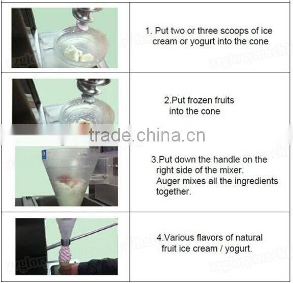 cone fruit mixing ice cream machine/ Ice Cream Maker Dessert Machine Frozen Fruit Treat