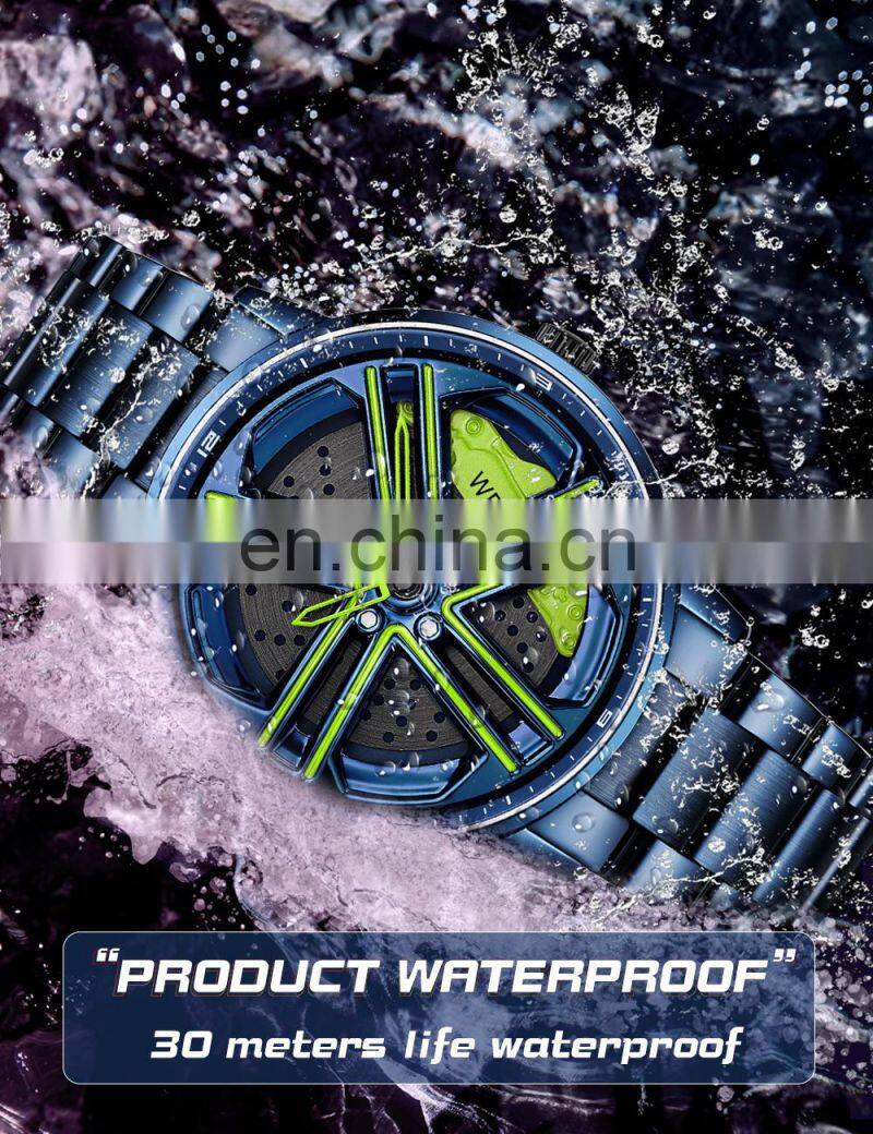 SANDA P1090 Military Brand Quartz Wristwatches Men's Watches Luxury Fashion Casual Wheel Series Dial Watch