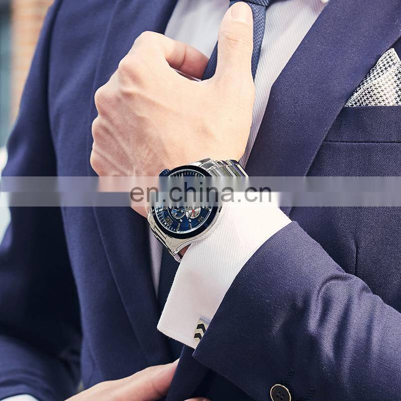 MINI FOCUS MF0199G Man Quartz Watches High Quality Brand Casual Creativity Stainless Steel Strap Clock