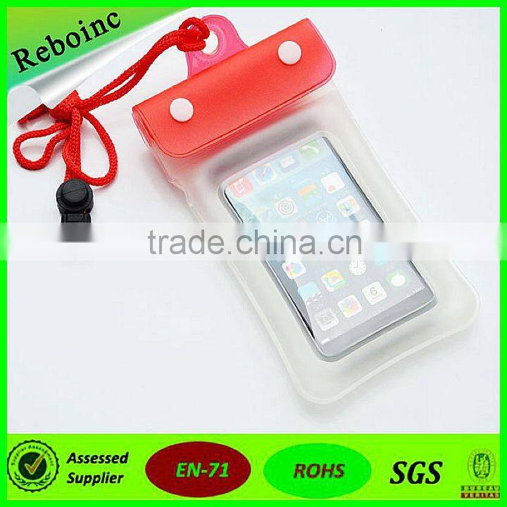 dry bag pvc material mobile phone waterproof bag with earphone jack for iPhone fishing rafting swimming