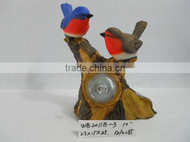 Polyresin Solar powered Bird Figurine Lawn Light & Garden Decoration