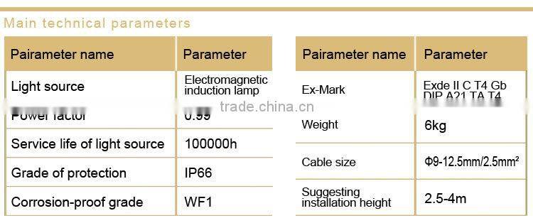 Maintence free energy saving explosion proof light