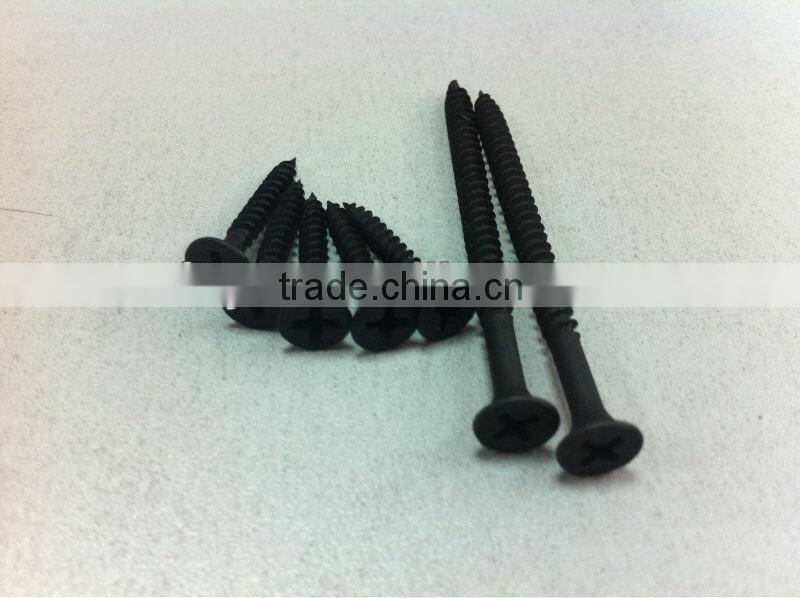 black phosphated drywall screws factory