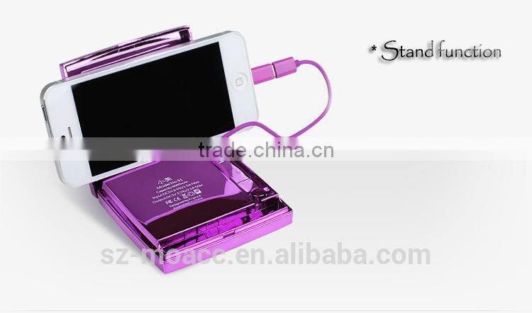 2014 new product wholesale mirror power bank 6000mah