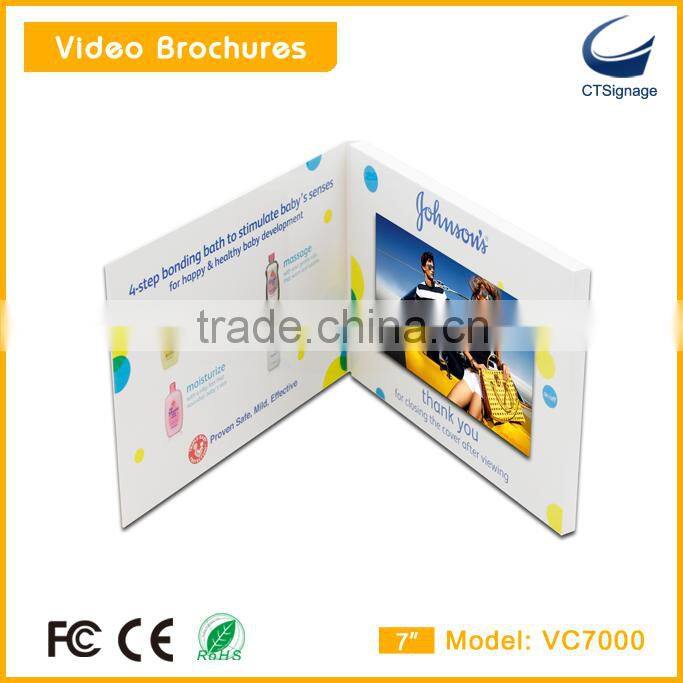 Factory wholesale 7 inch lcd video brochure