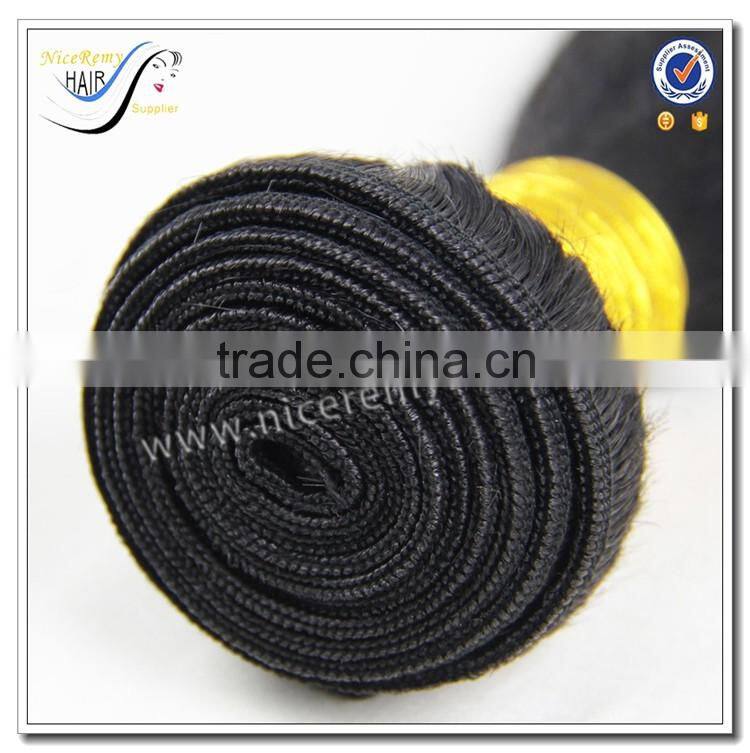 Wholesale top quality spring curl natural black hair 100% virgin human hair loose wave