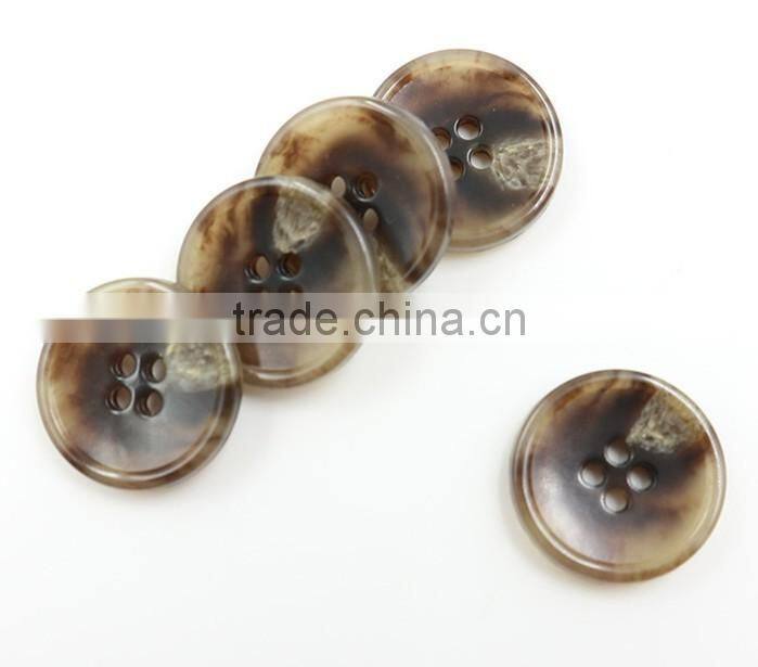 Sedex Audited Factory 2 Pillar burnt rim 4 holes fire proof urea button, urea suit button