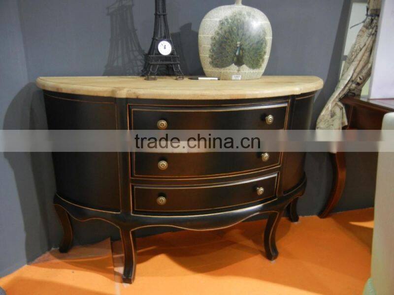 White wooden French morden Dressing table with mirror