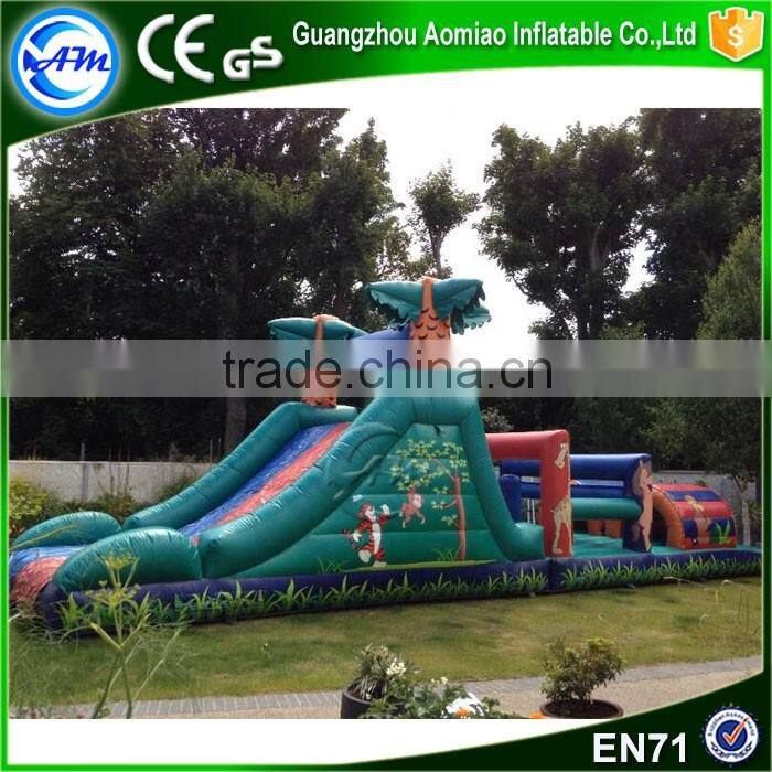 New design backyard inflatable palm tree obstacle course ideas for sale