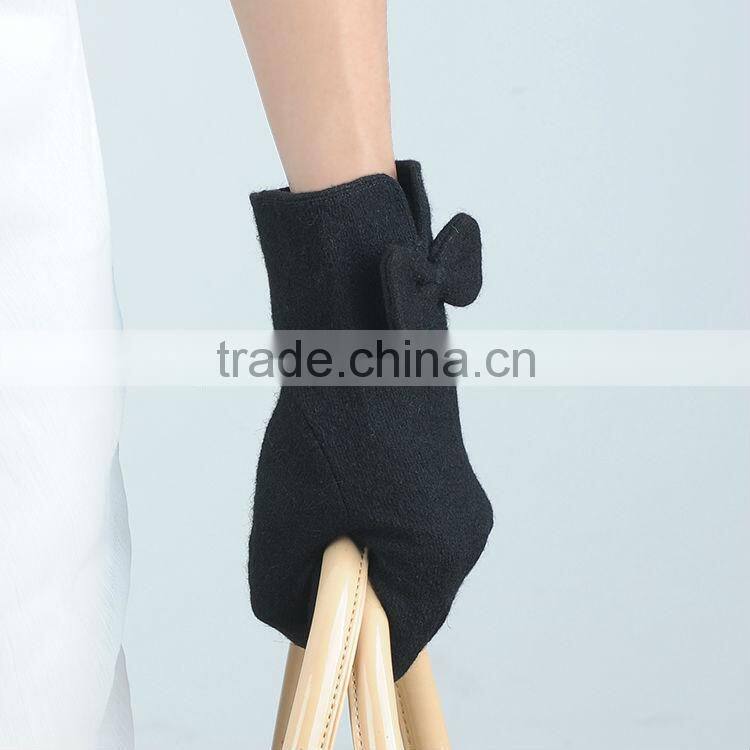 Spring New collected Girls Woolen Gloves with Bowtie