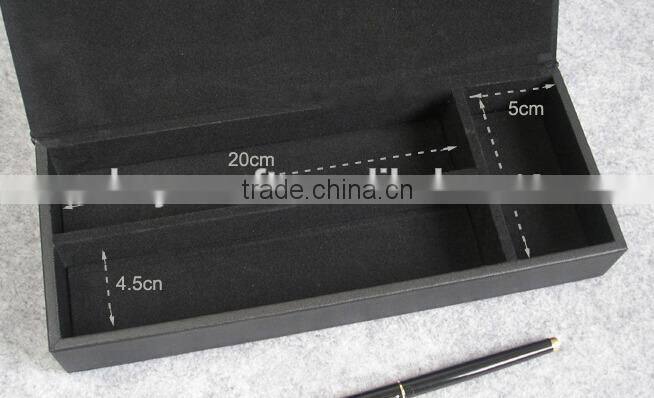 Luxury black pu business pen box for 2015