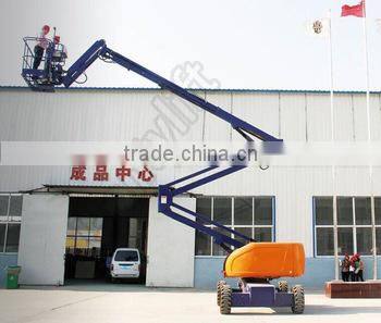 single person hydraulic boom lift telescopic lift for aerial work