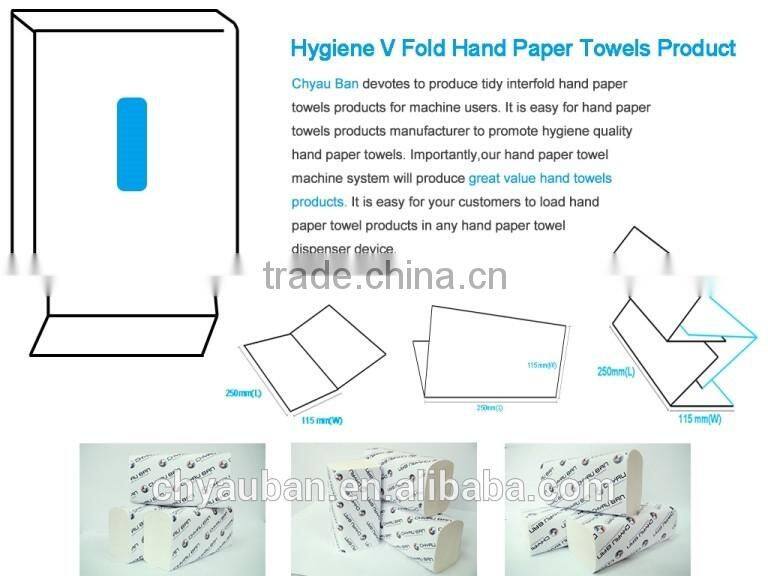 Printing Brand Name V Fold Hand Paper Towels Lamination Machine