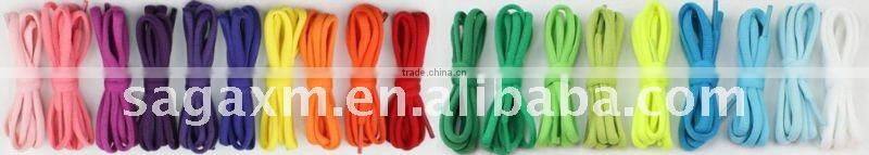 4mm quadrilateral black orange shoelaces