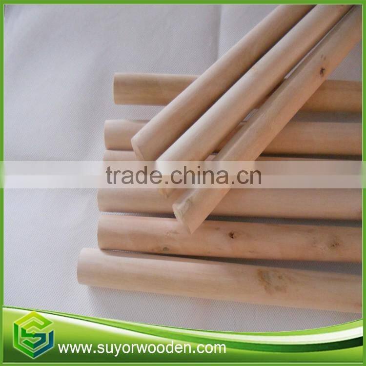 customized tapered pvc coated wooden poles and wood rod