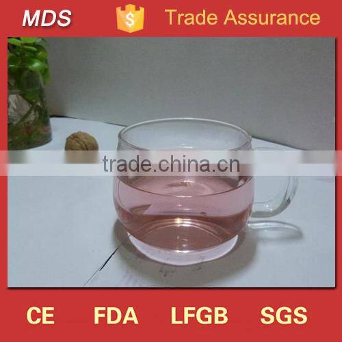 Hot selling drinking water glass tumbler cup with handle