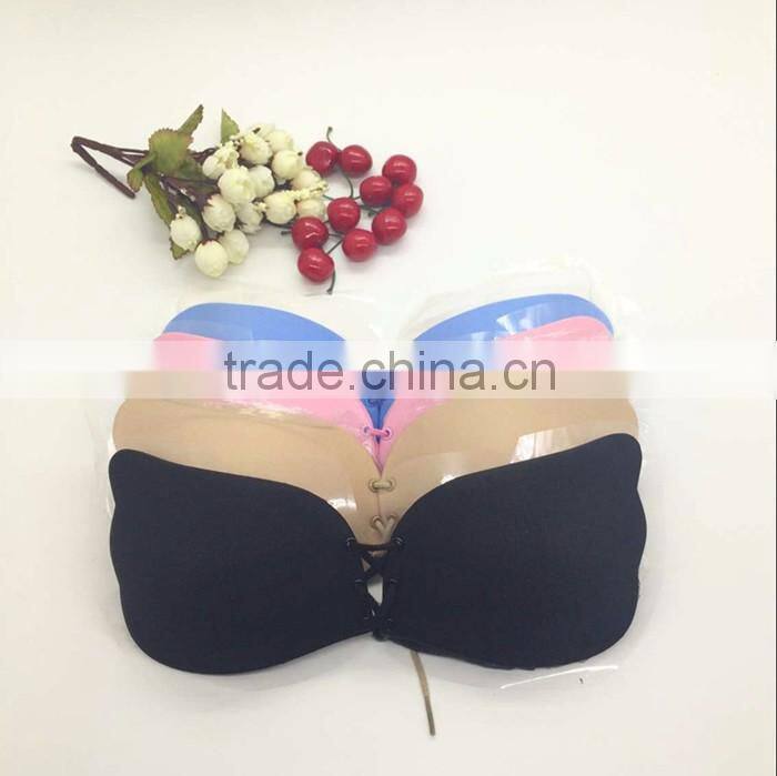 Customized Latest Hot Girls Blue Dress Up Sexy Thin Invisible Wing Bra