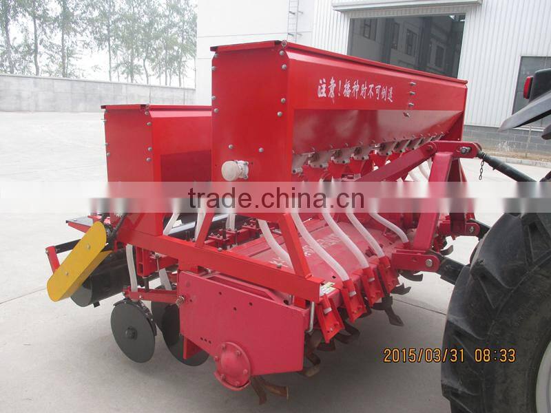 Multi-purpose 14 row plow tillage farming seeder with tiller