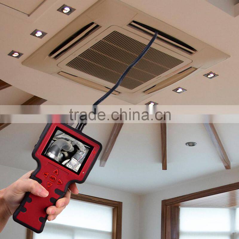 3.9mm Endoscope AV Zoom Borescope 1m Video DVR Recordable 3.5" Inspection Camera