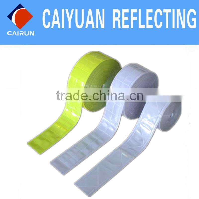 CY PVC Ribbon Tape High Visibility Safety Reflective Tape Sew-on Garment