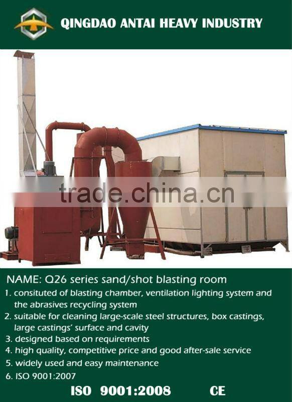Q69 series pass-through type steel plate and H beam cleaning shot blast machine