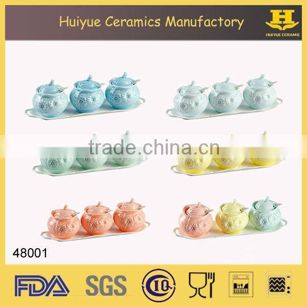 ceramic salt and sugar canister, spice jar, spice canister