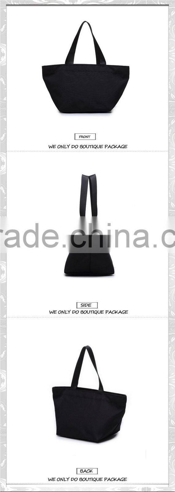 portable and simple hand bag polyester handle bag with zipper close