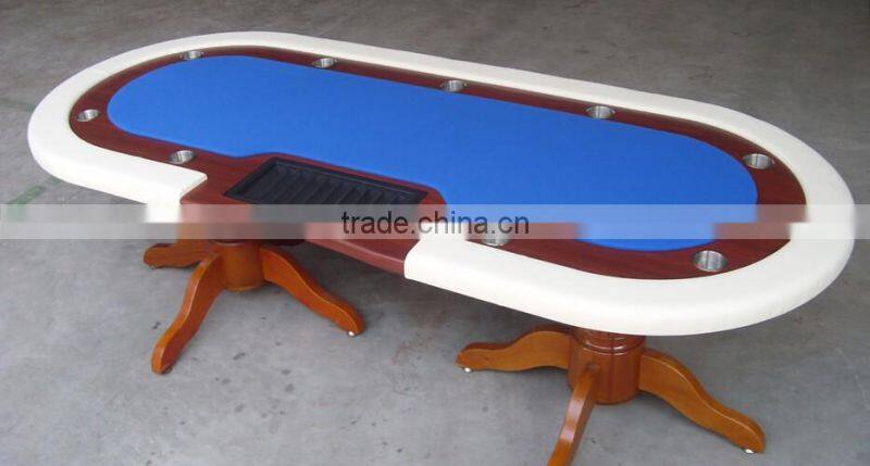 84 Inch Deluxe Texas Poker Table With wooden Leg