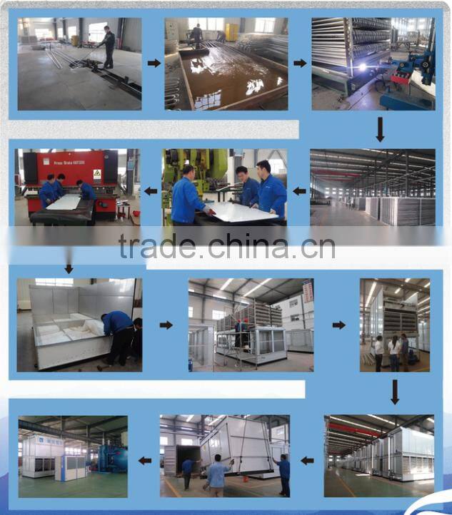 mixed flow series closed cooling tower