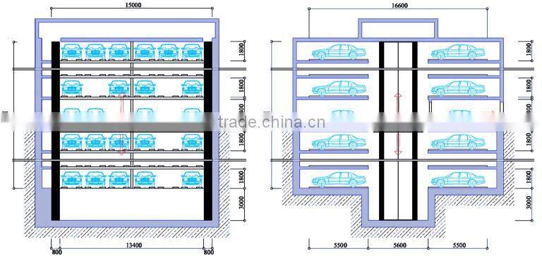 Vertical lifting mechanical car parking system sliding type/parking solution