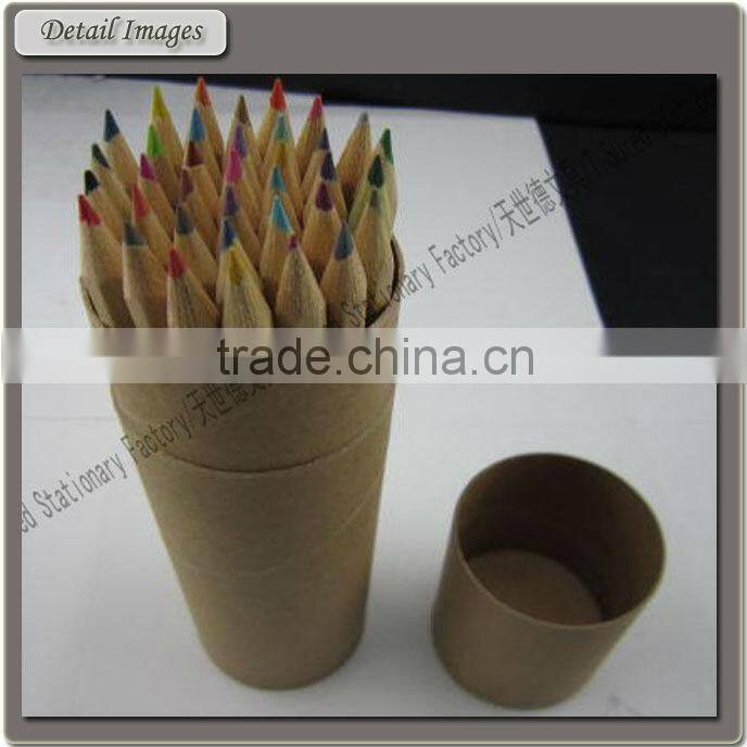 3.5'' Natural Wood Colour Pencil Set With Paper Tube