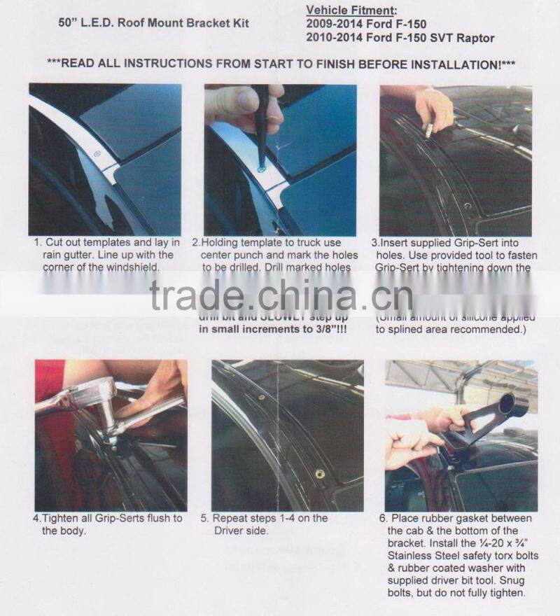 Roof bracket F ord F250 F350 Excursion Bracket roof mounting bracket F ord windscreen brackets